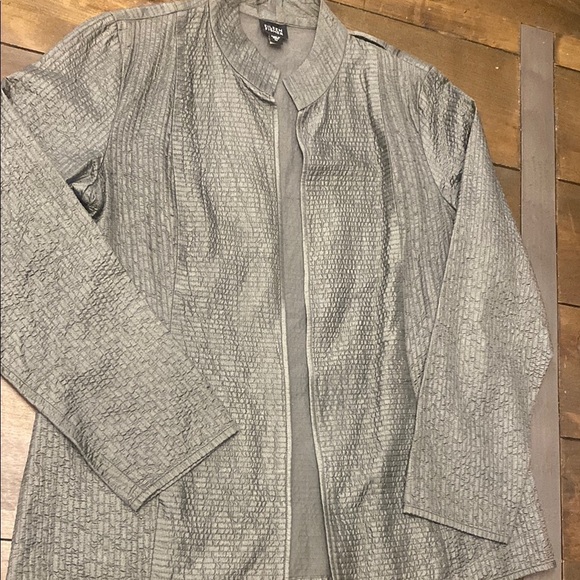 Eileen Fisher quilted‎ silk tussah open jacket size M - Picture 1 of 6